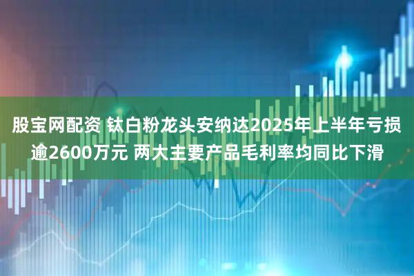 股宝网配资 钛白粉龙头安纳达2025年上半年亏损逾2600万元 两大主要产品毛利率均同比下滑