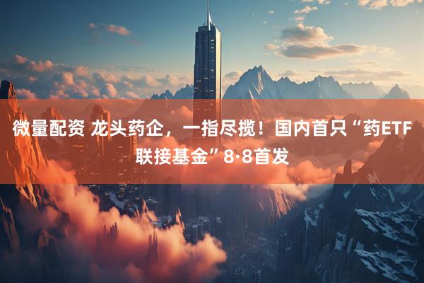 微量配资 龙头药企，一指尽揽！国内首只“药ETF联接基金”8·8首发